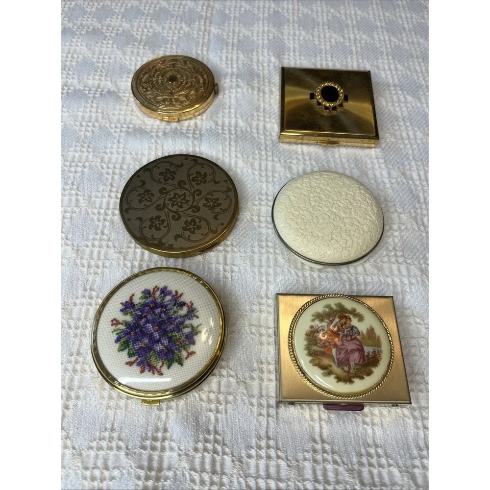 Wadsworth Framus Vienna Arden Avon Kigu Make-up Compact Powder Case LOT 6 Pcs